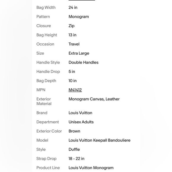 Louis Vuitton Monogram Brown Tan Duffel Bag - Picture 8 of 8